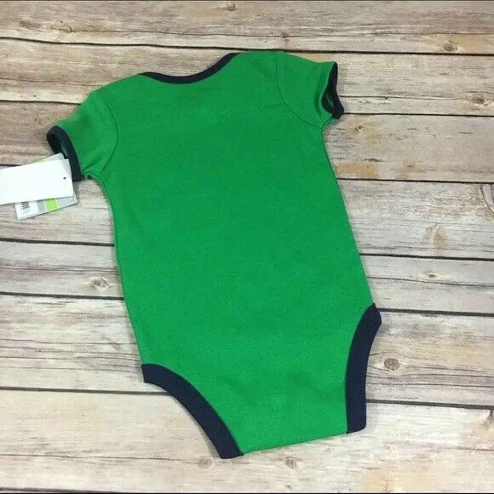 Carter's Boys Bodysuit‎ Size 3 Months Daddy's Allstar Champion Green NEW